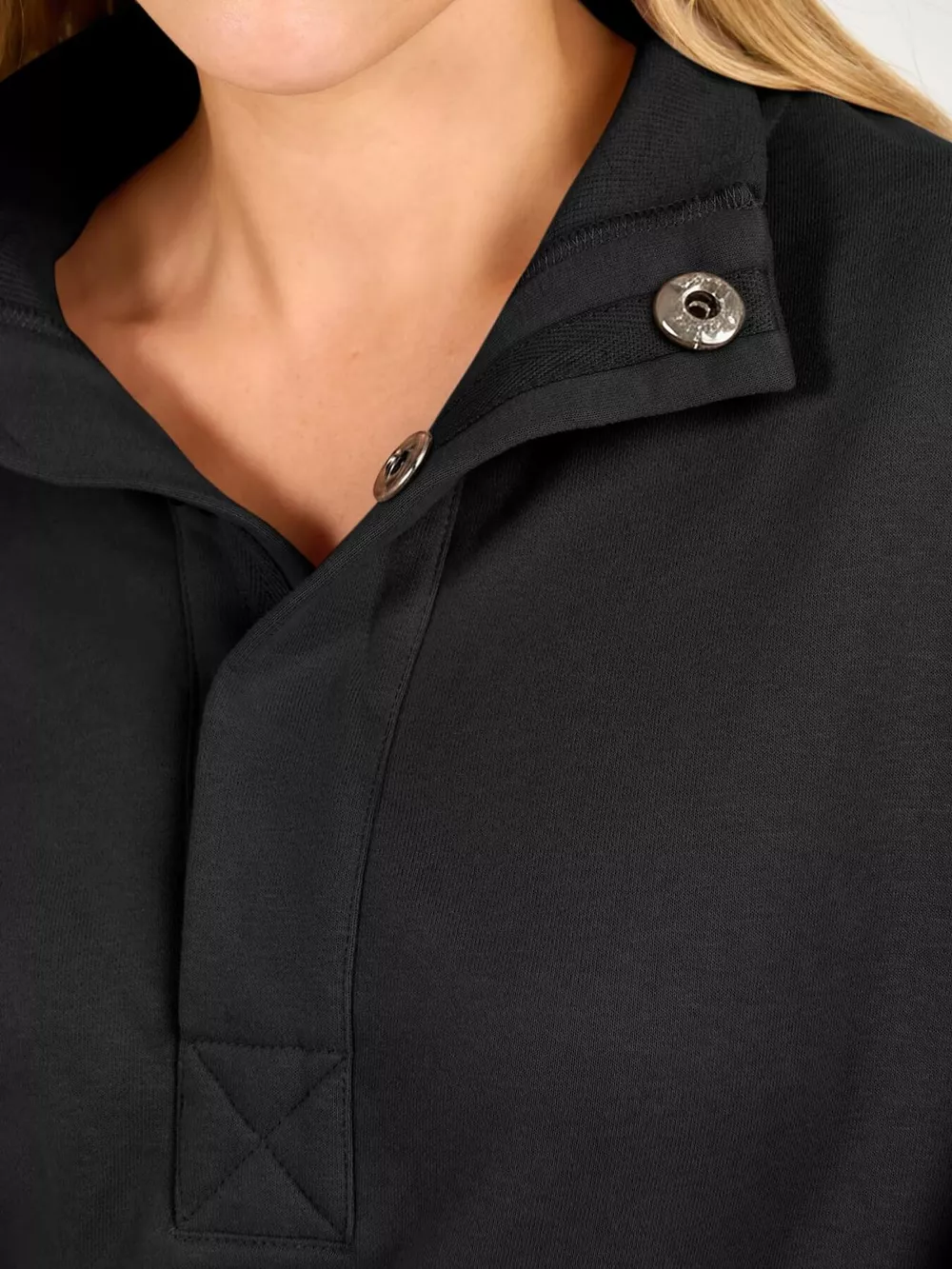 Half Snap Dropped Shoulder Sweatshirt, image 5