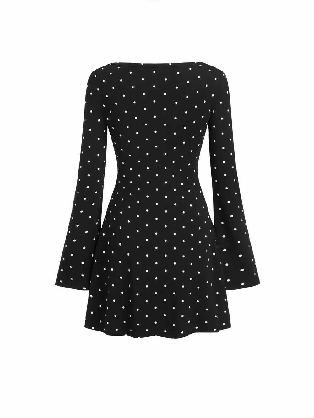 Polka Dot Flare Sleeve Mini Dress, image 7