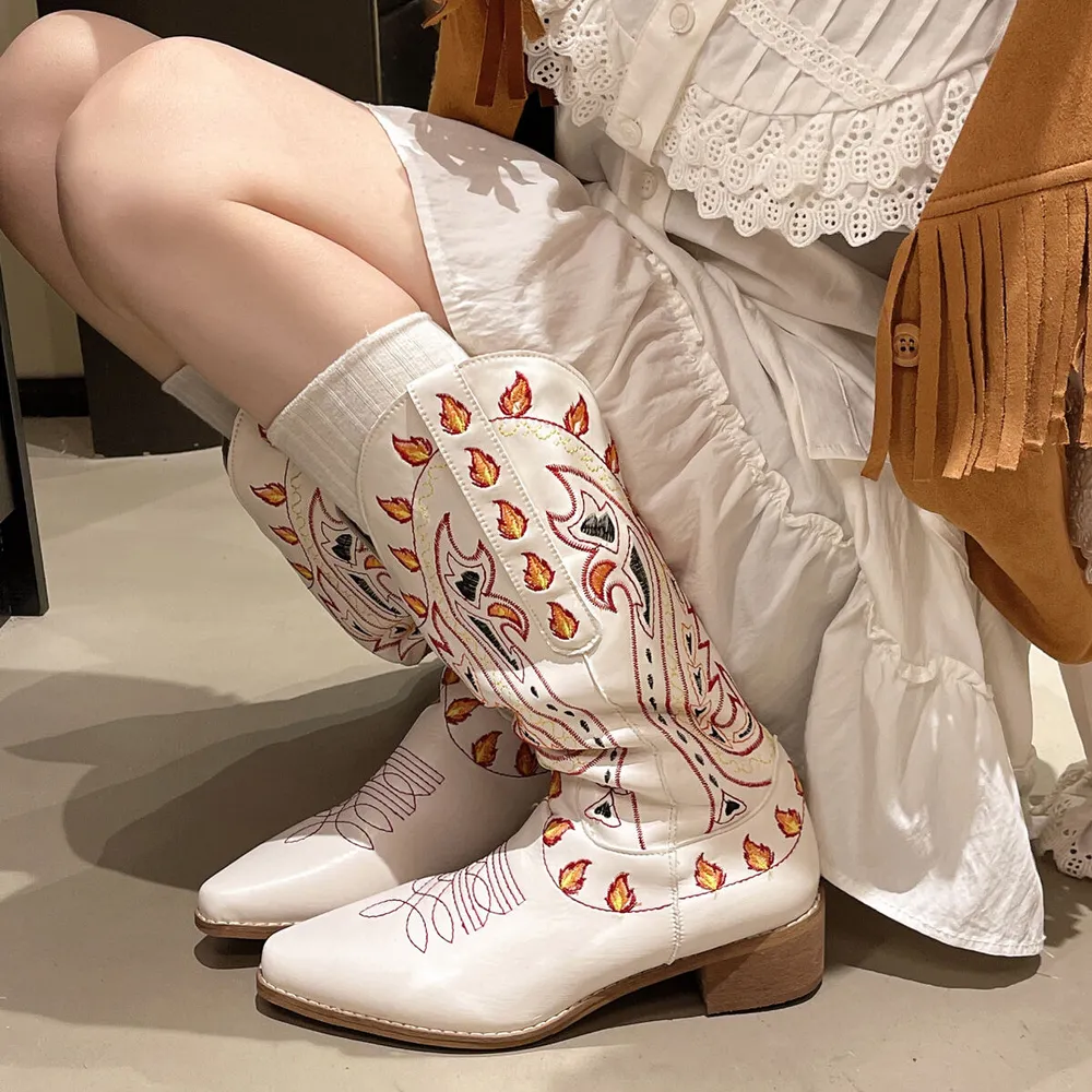 Point Toe Block Heels Boots, image 3