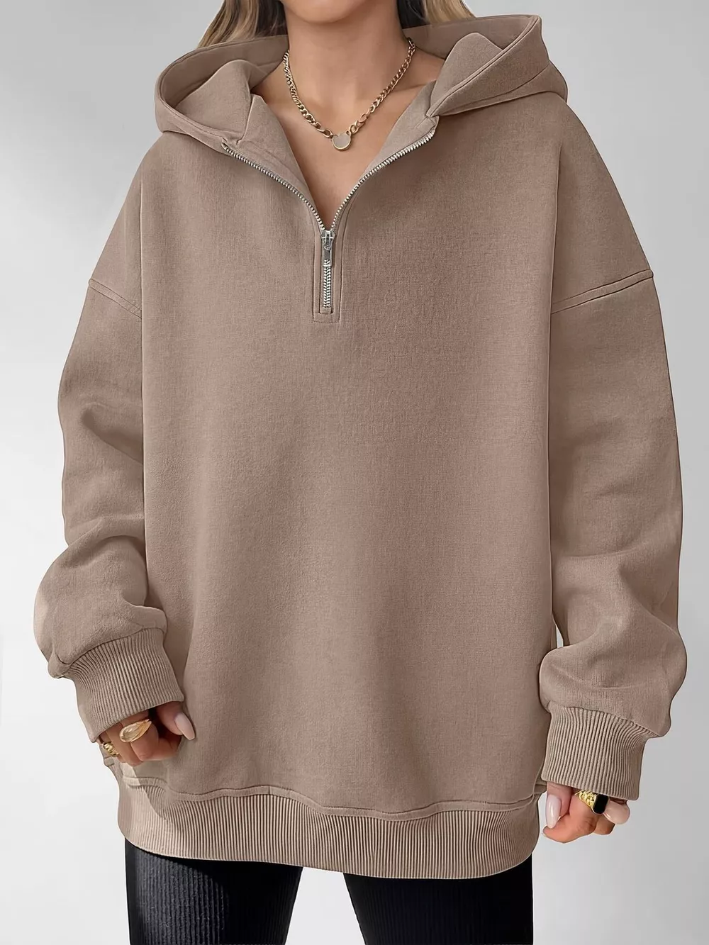 Oversized Quarter-Zip Hoodie, image 16