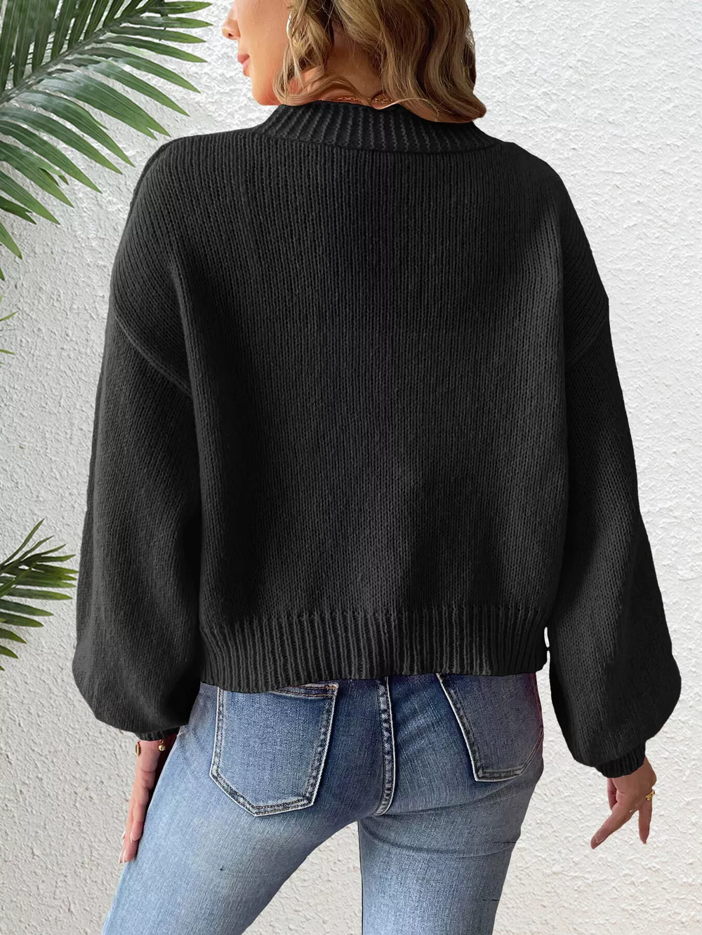 Bow-Tie Open Front Knit Cardigan, image 9