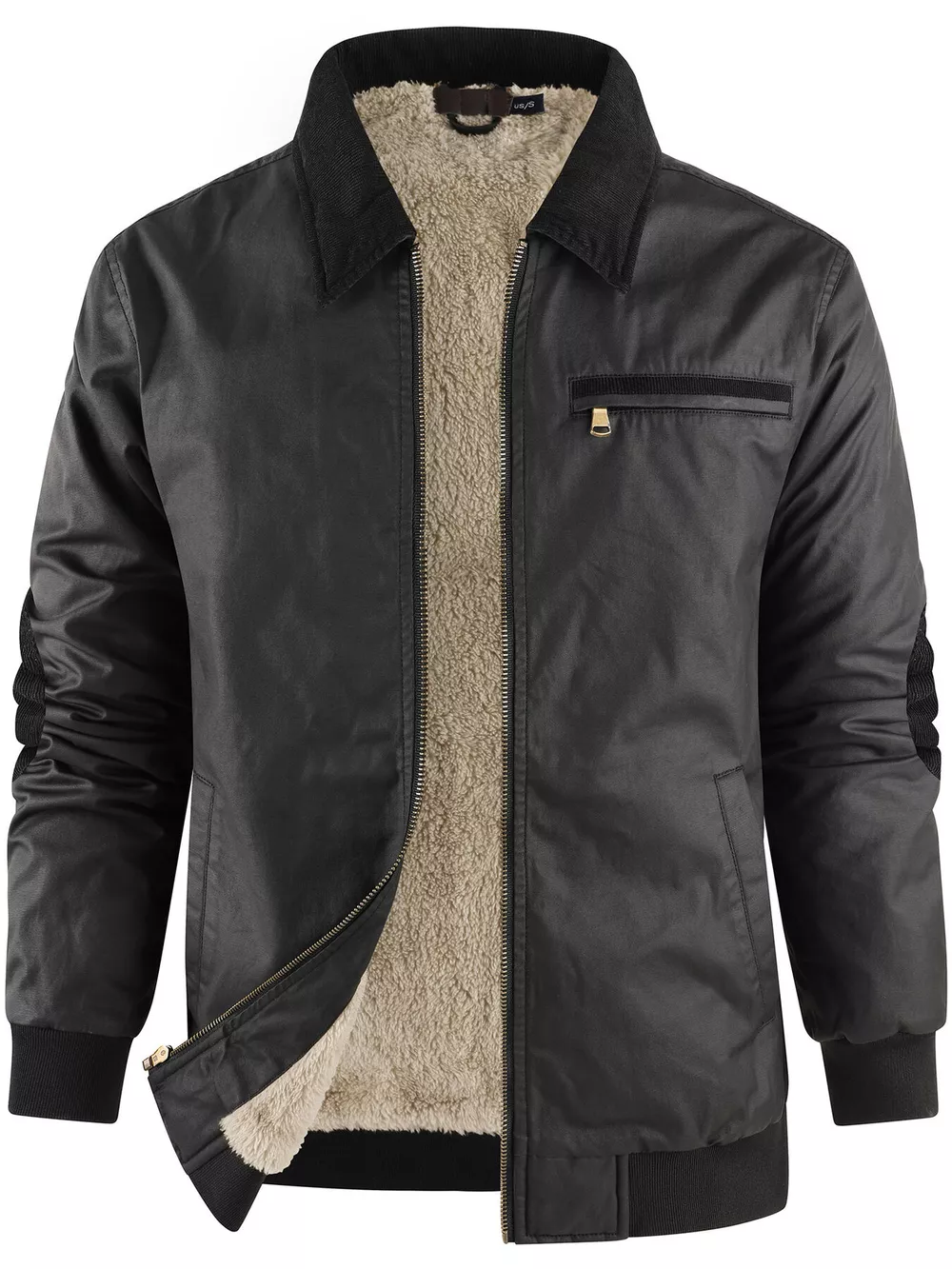 Men's Sherpa Lined Zip Up Jacket