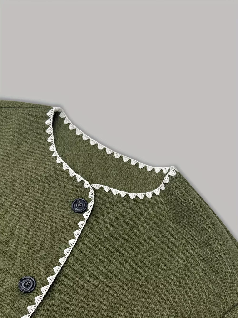 Contrast Trim Button-Front Outerwear, image 4