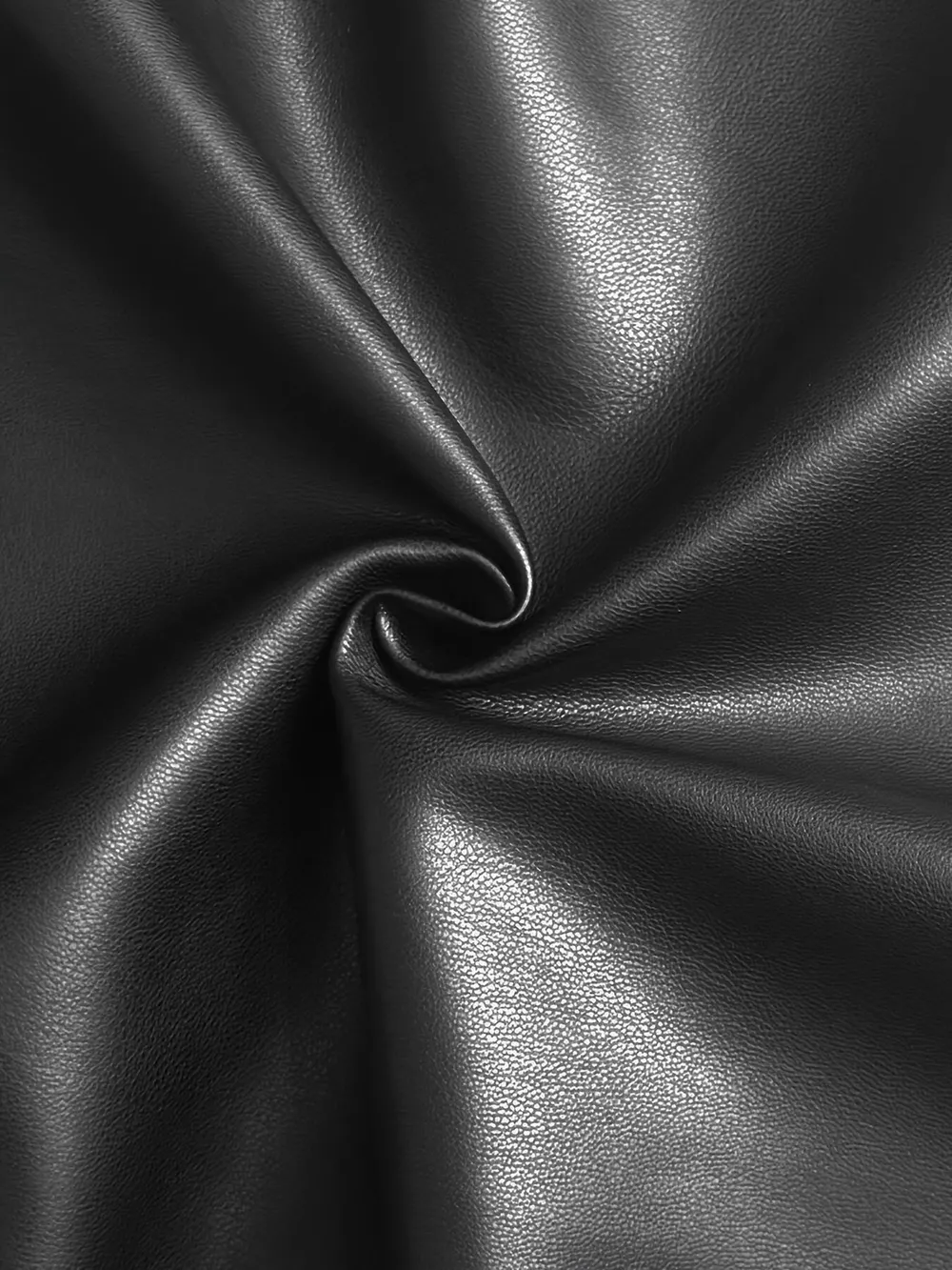 Sleek Faux Leather Belted Vest Coat, image 4