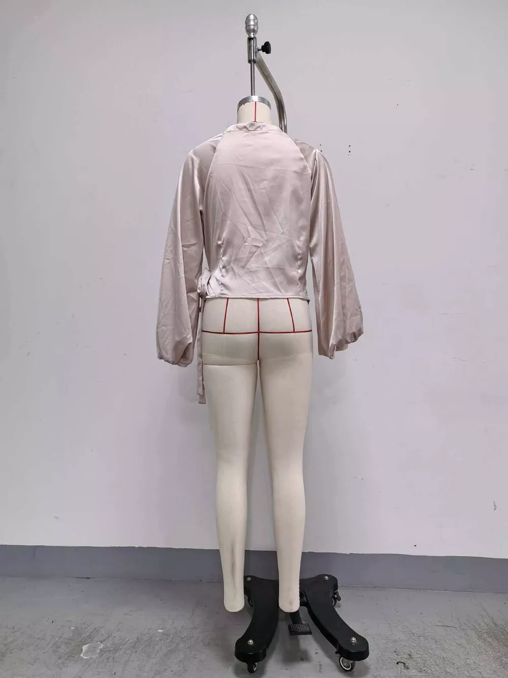 Satin Balloon Sleeve Blouse, image 5