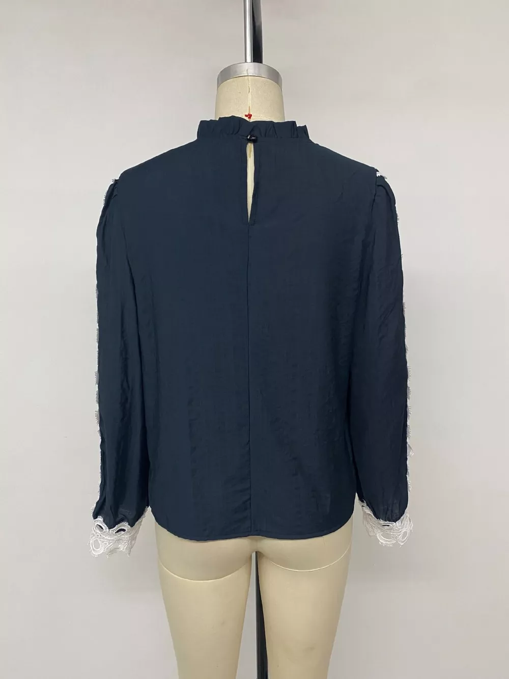 Lace Trim Long Sleeves Blouse, image 15