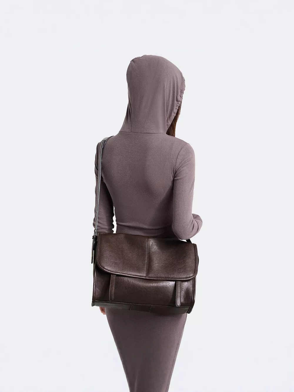 PU Leather Messenger Shoulder Bag, image 5
