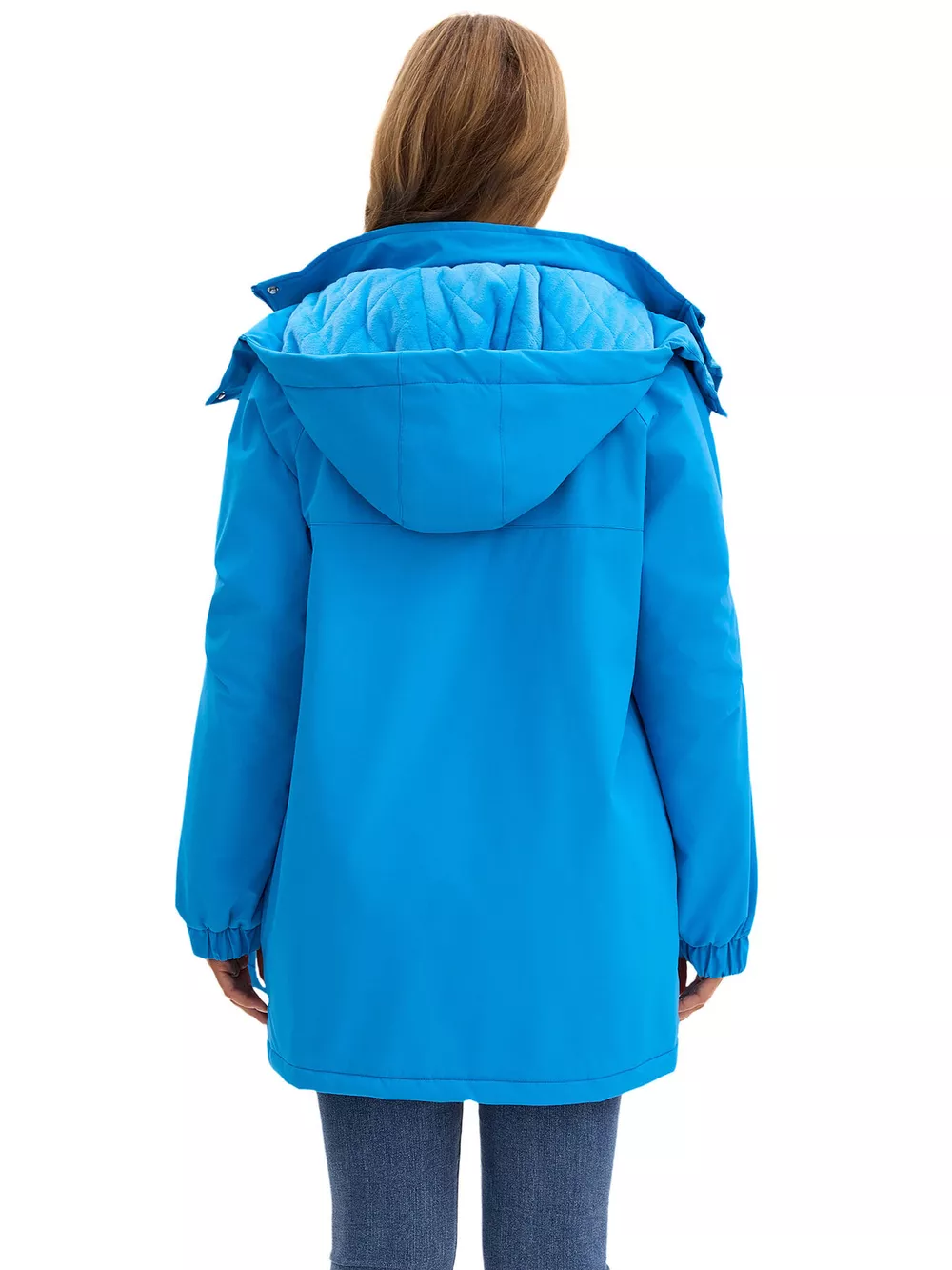 Full Size Hooded Mid-Length Windproof Outerwear Plus Size, image 14