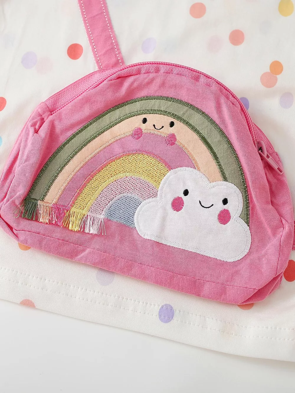 Children's Polka Dot Bag Applique T-Shirt, image 4