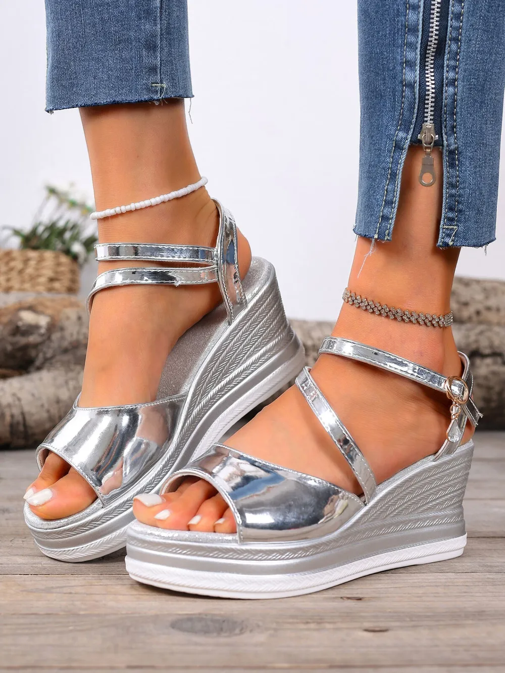Open Toe Wedge Sandals, image 7