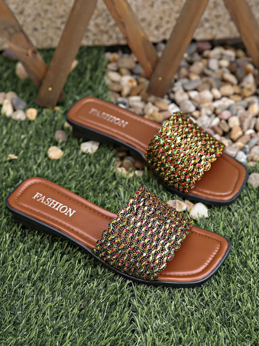 Open Toe Flats Sandals, image 6