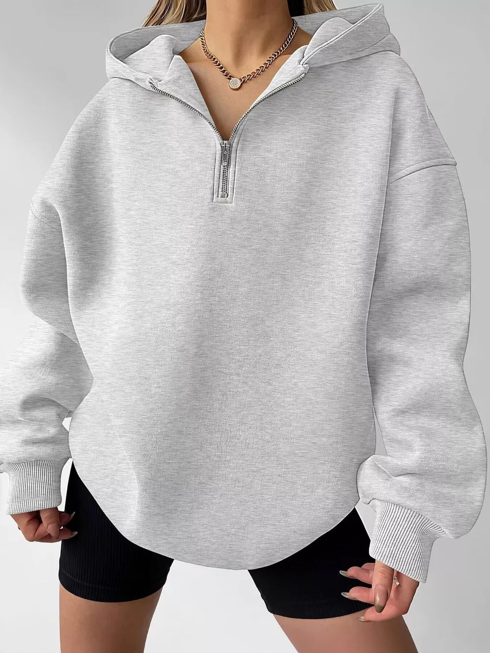 Oversized Quarter-Zip Hoodie, image 11
