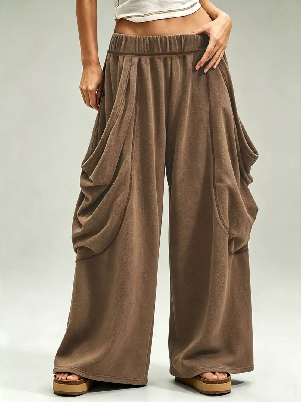 Oversized Wide-Leg Cargo Pants, image 9