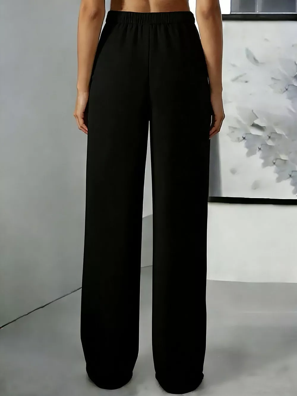 High-Waisted Pleated Wide-Leg Pants, image 8