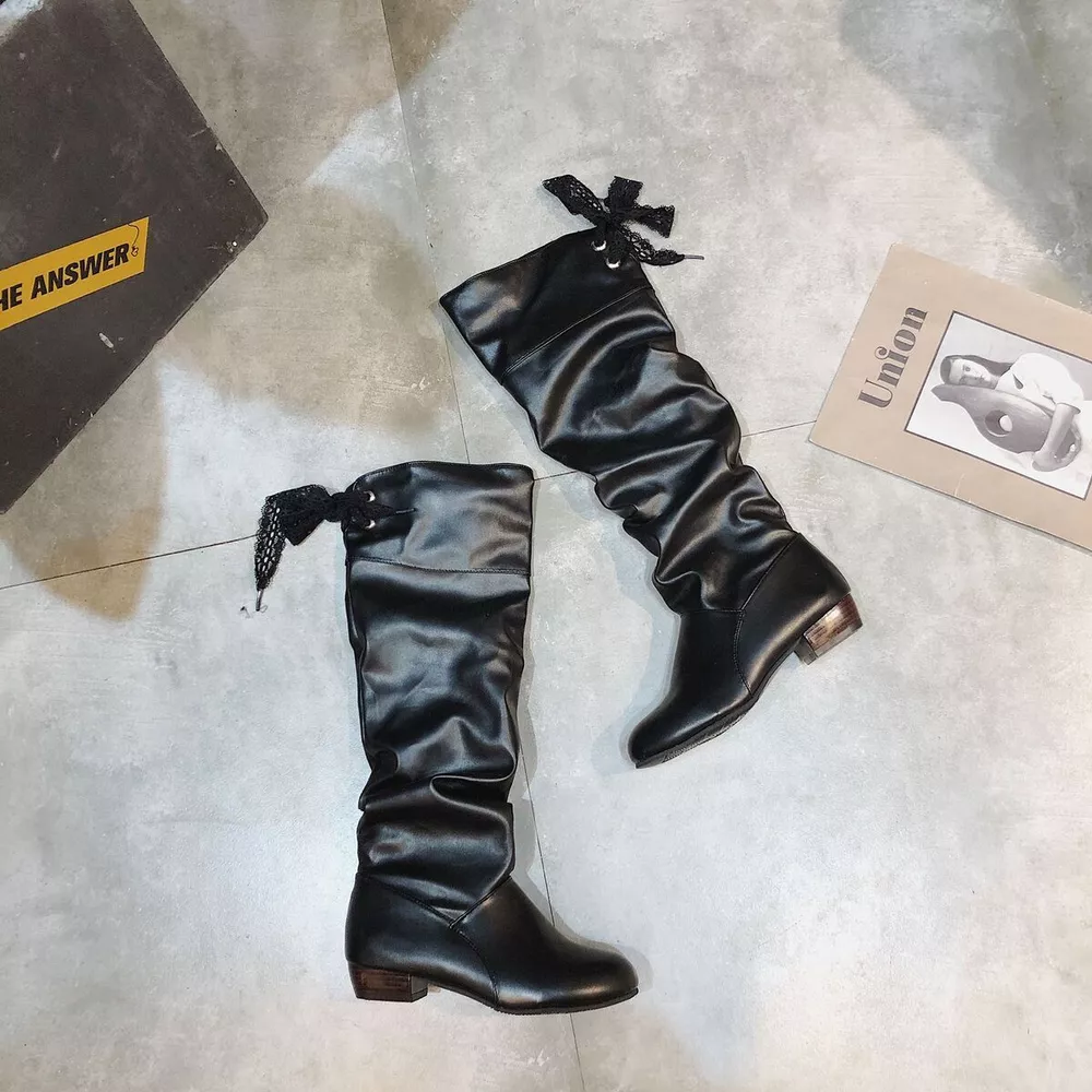 Round Toe Low Heel Boots, image 11