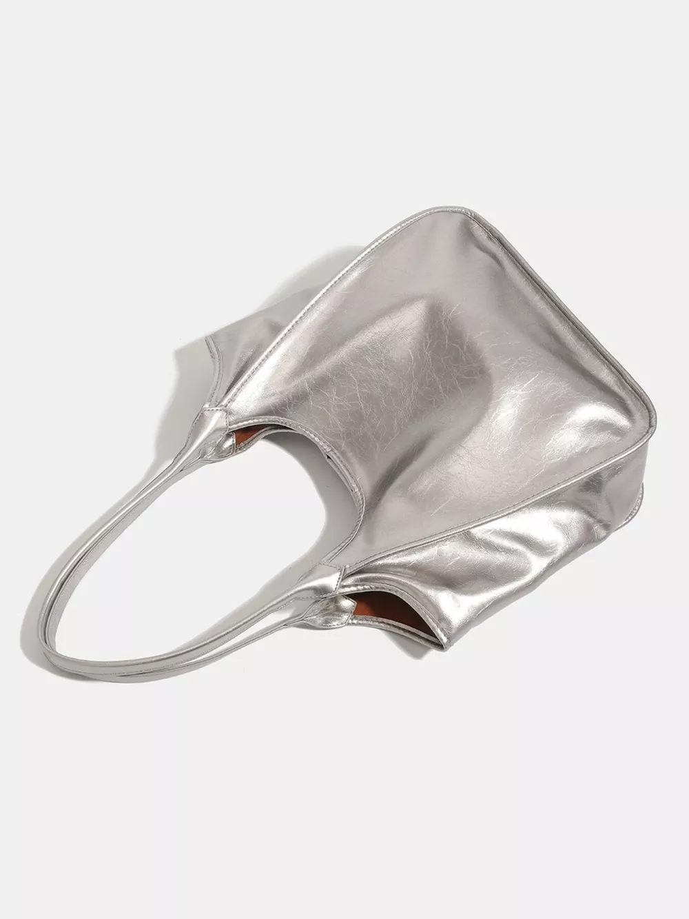 Metallic PU Leather Tote Bag, image 3