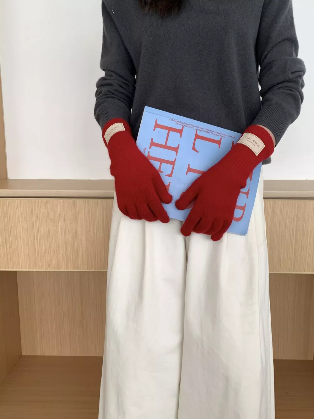 Warm Knitted Full Finger Coverage Gloves, image 2