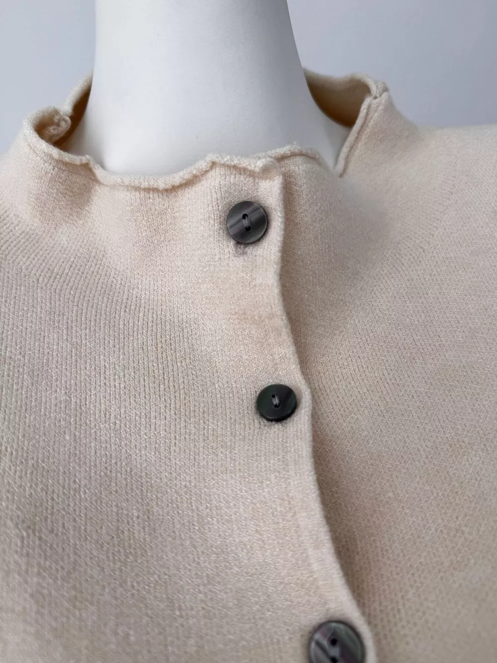 Mock Neck Button-Down Knit Cardigan, image 12