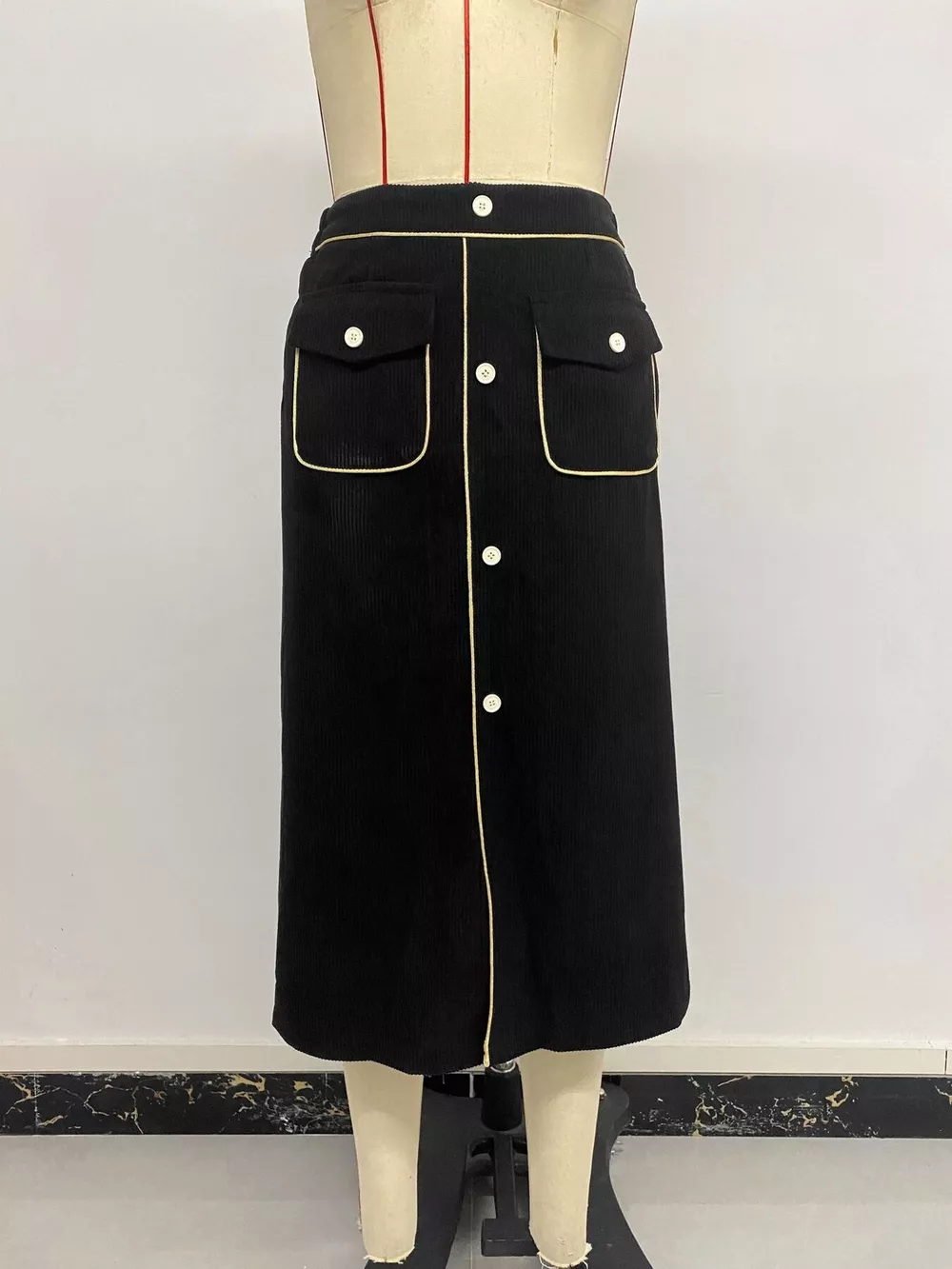 Corduroy Midi Skirt, image 12
