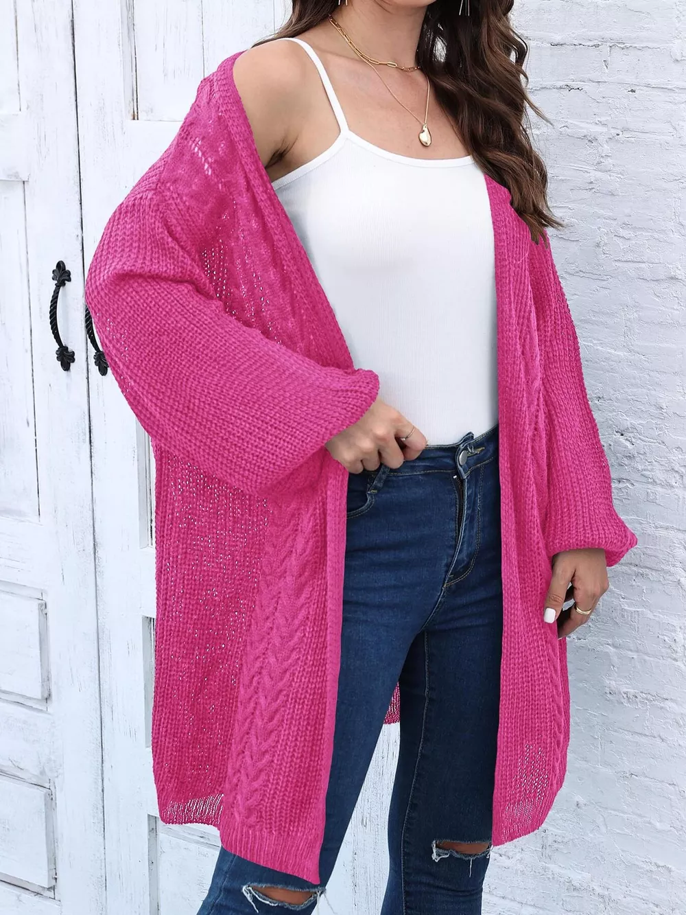 Open Front Long Sleeve Cardigan, image 12