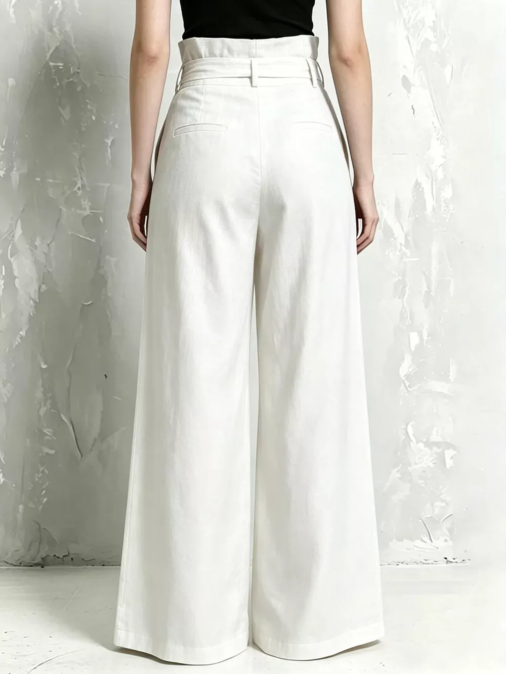 Full Size Wide-Leg Paperbag Waist Pants Plus Size, image 10