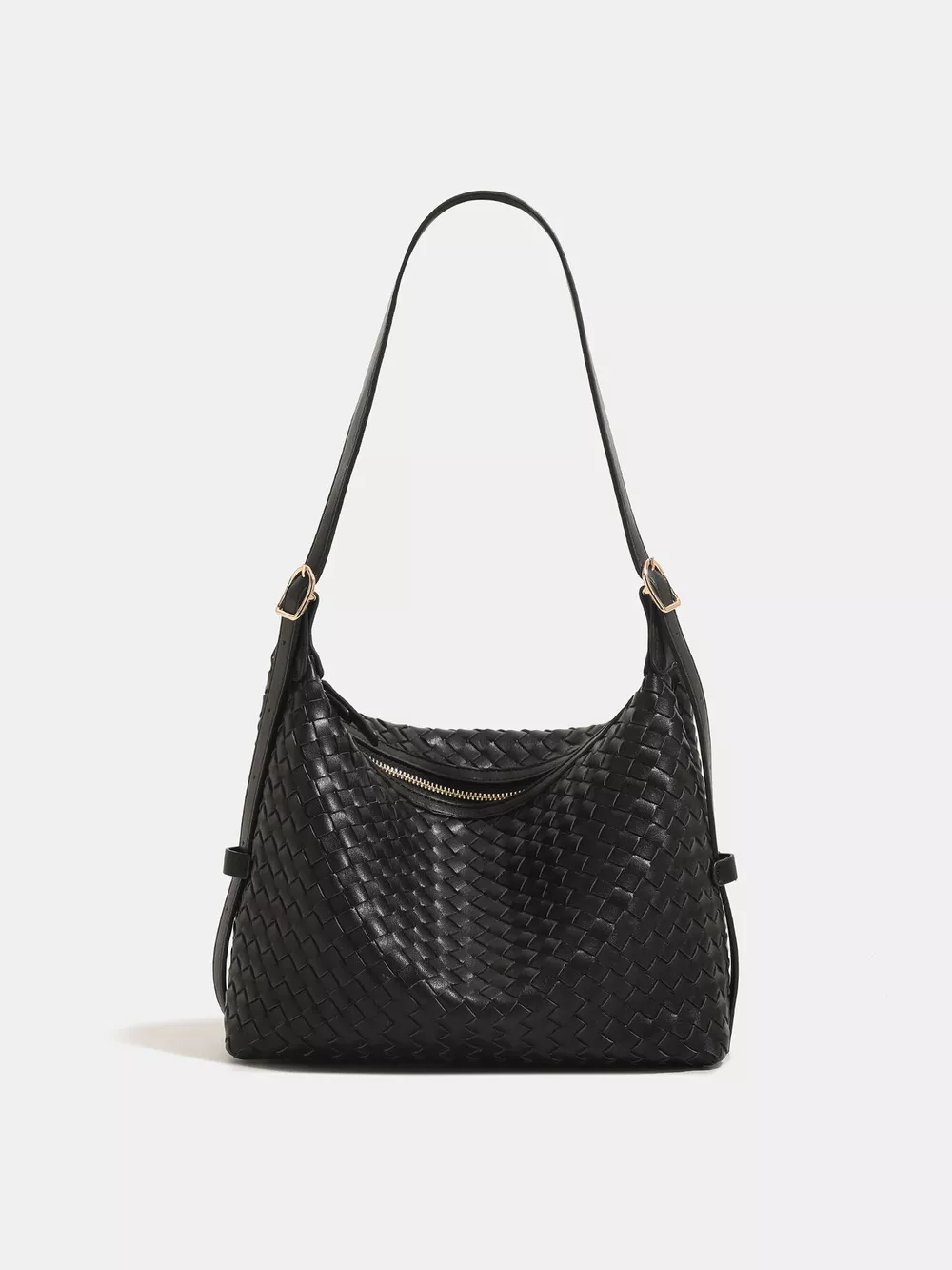 Woven PU Leather Shoulder Bag