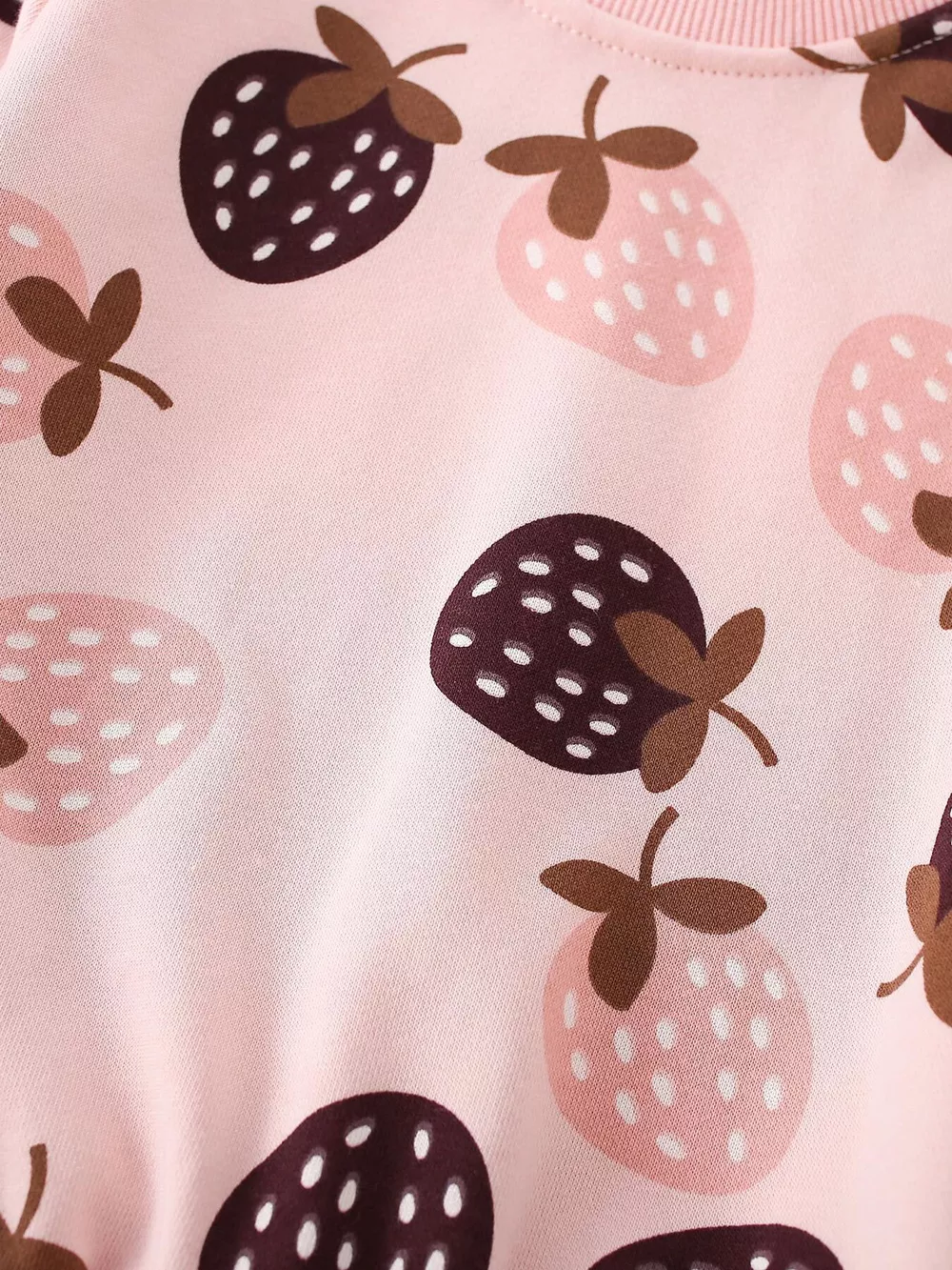 Children's Strawberry Print Crew Neck Sweatshirt, image 4