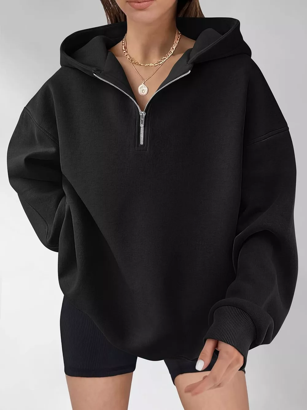 Oversized Quarter-Zip Hoodie, image 7