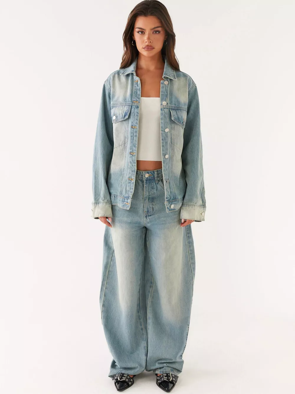 Button Up Denim Jacket and Jeans Set, image 5