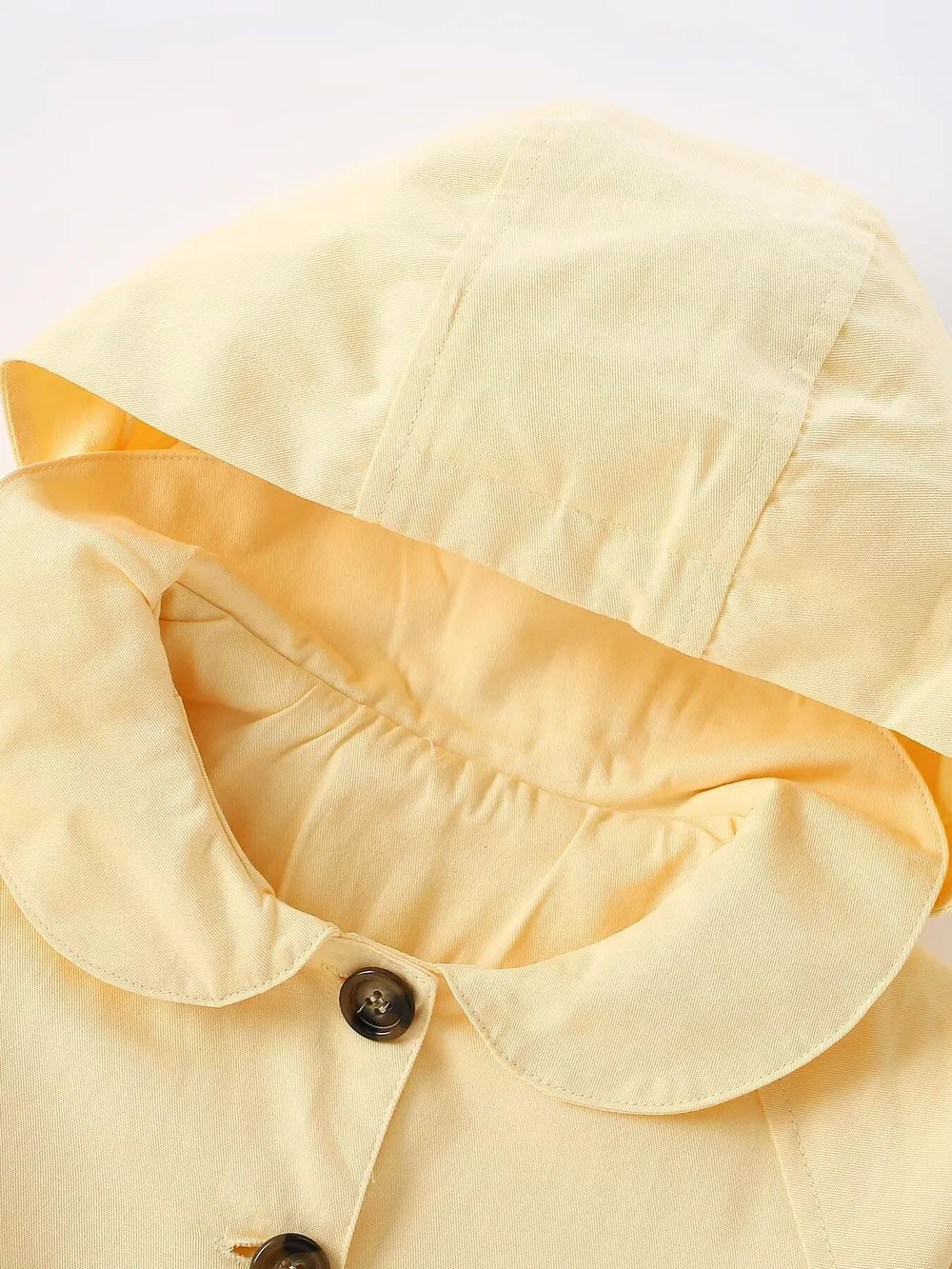 Children's Hooded Peplum Trench Coat, image 3