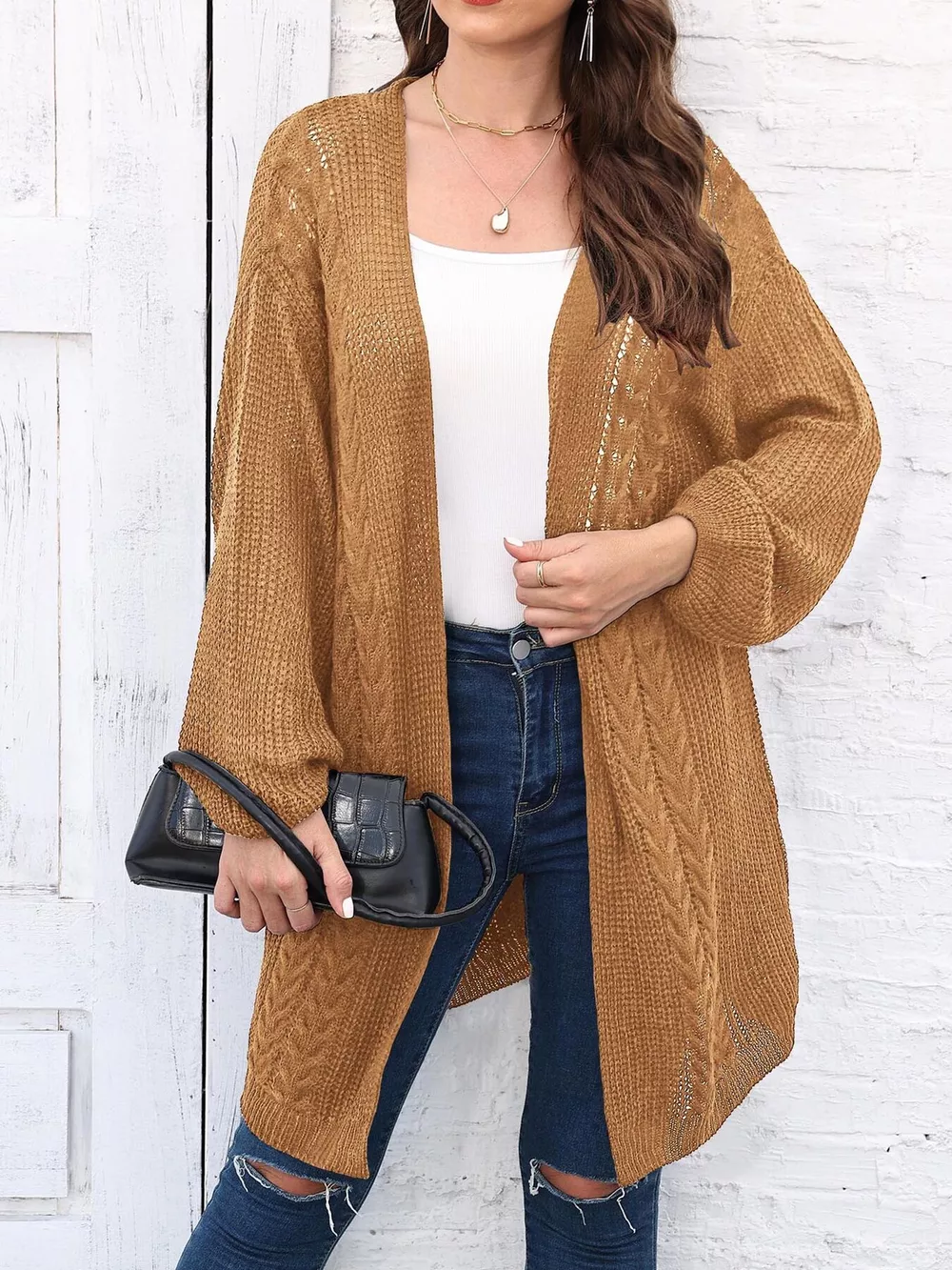 Open Front Long Sleeve Cardigan, image 6