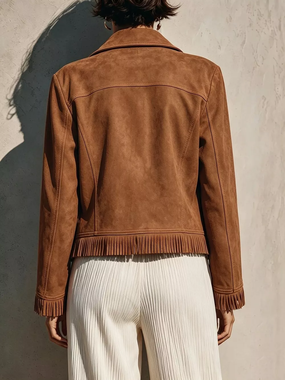 Fringe Hem Zip Up Jacket, image 9
