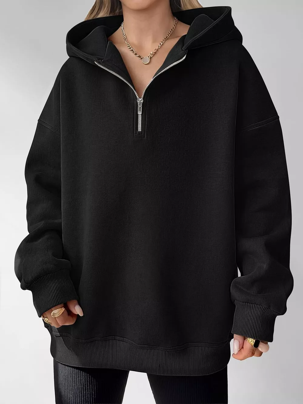 Oversized Quarter-Zip Hoodie, image 6