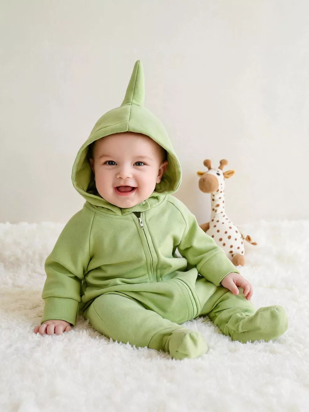 Children's Antenna Hooded One-Piece Jumpsuit, image 2