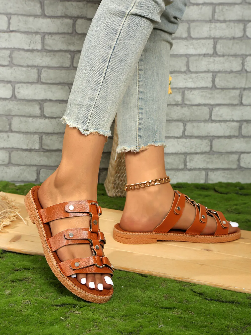 Studded Open Toe Sandals, image 11