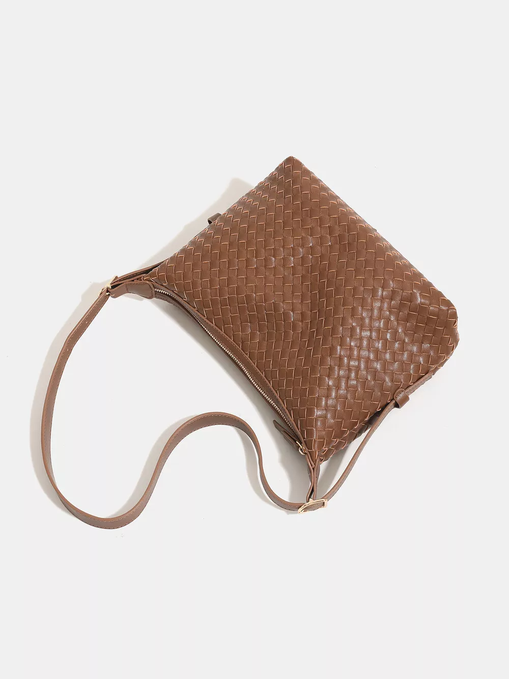 Woven PU Leather Shoulder Bag, image 5
