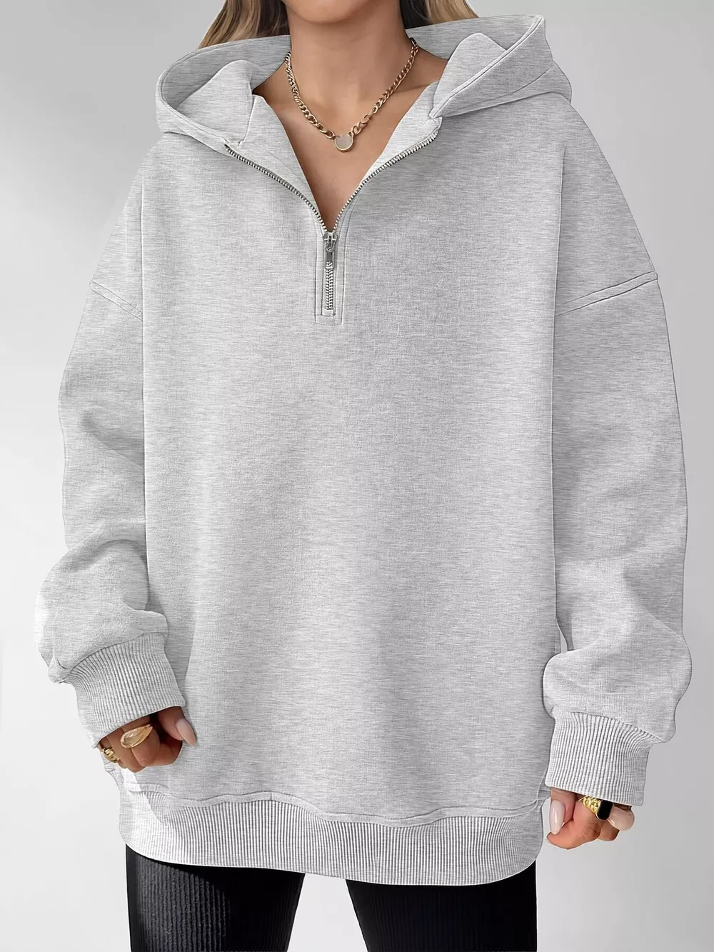 Oversized Quarter-Zip Hoodie, image 13