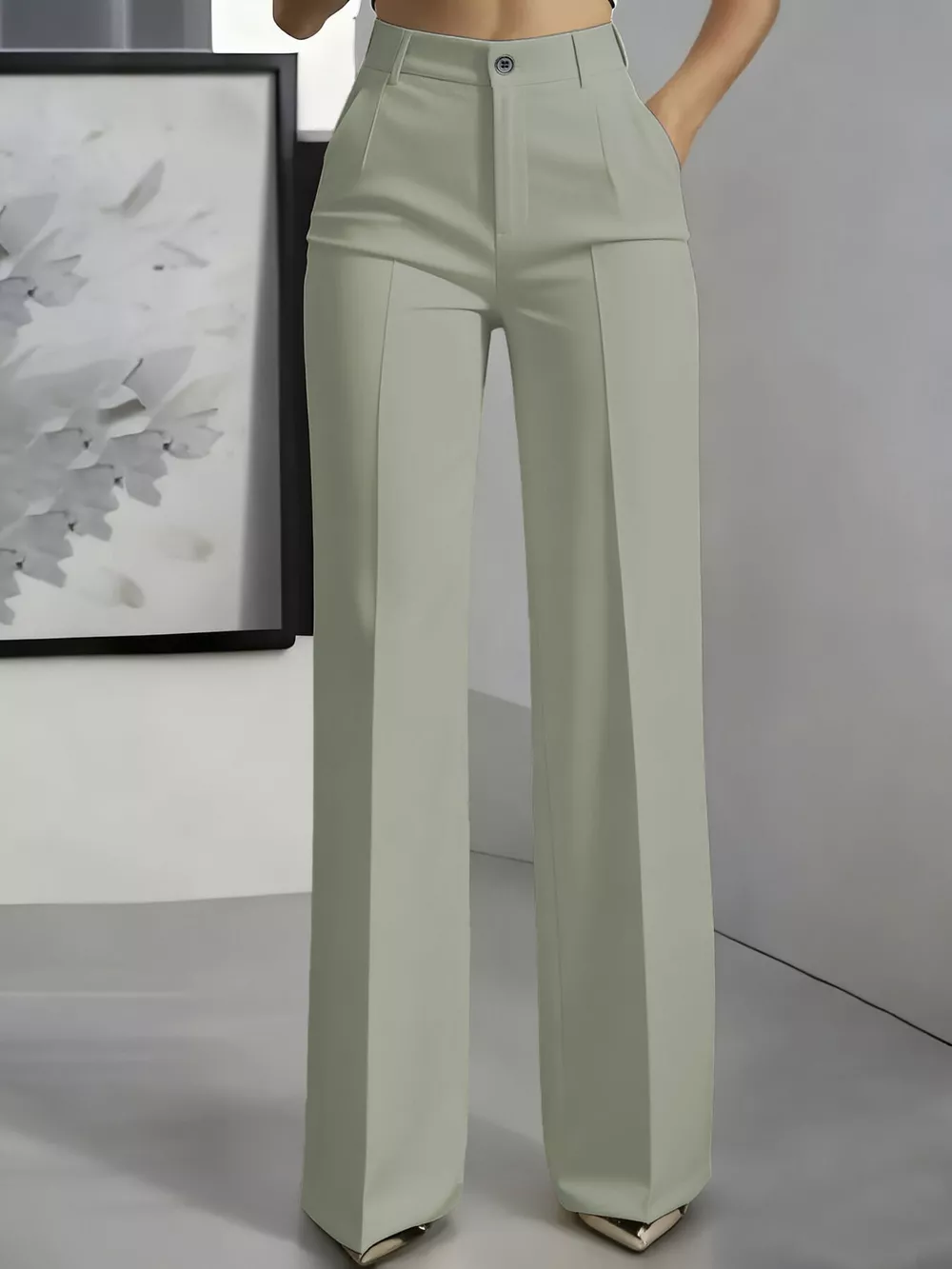Full Size High-Waisted Wide-Leg Pants Plus Size, image 9
