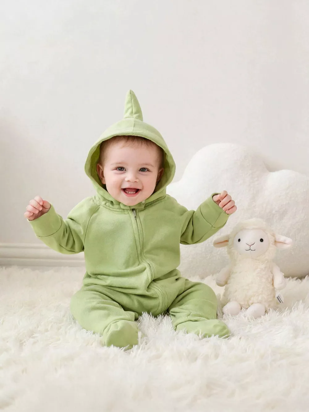 Children's Antenna Hooded One-Piece Jumpsuit, image 4