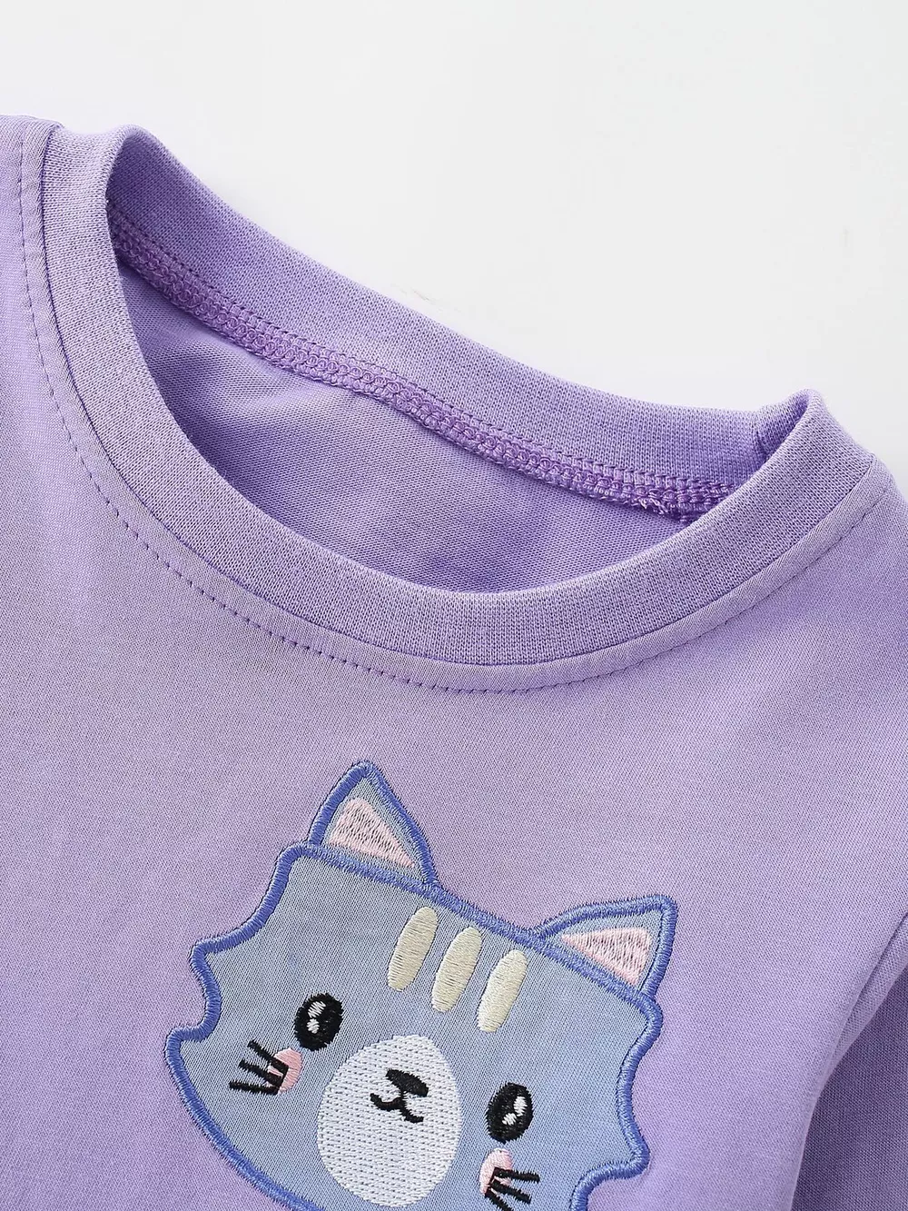 Children's Cat Round Neck Sweatshirt and Pants Set, image 3