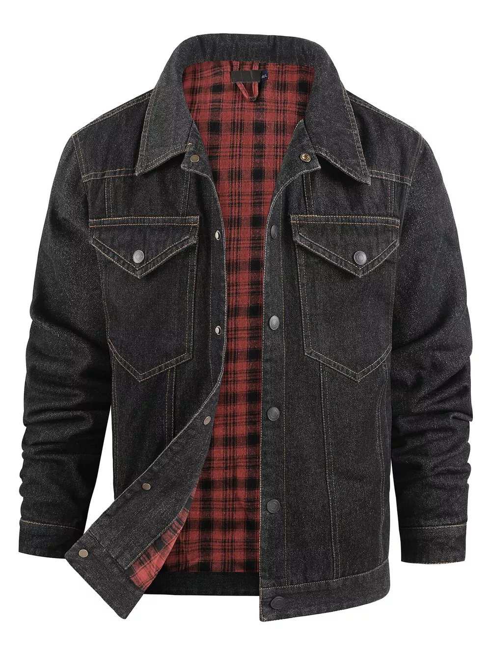 Men's Casual Snap Down Denim Jacket