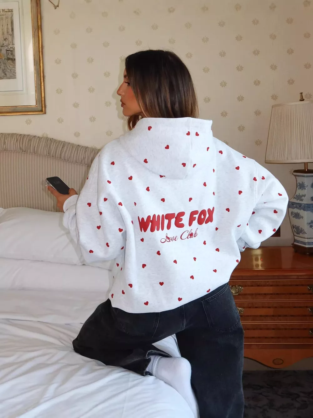 Oversized Heart Contrast Hoodie, image 4