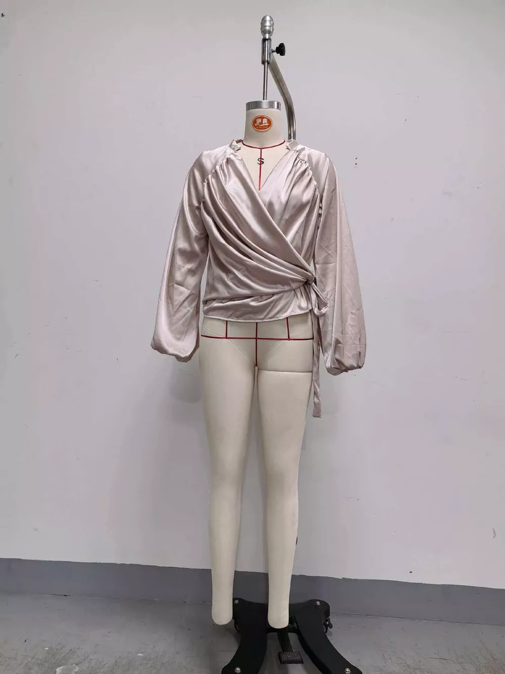 Satin Balloon Sleeve Blouse, image 4