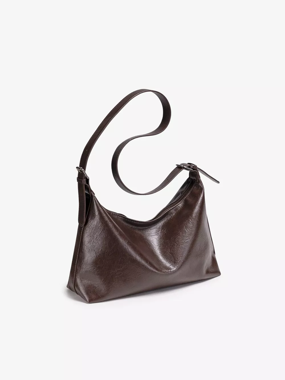 PU Leather Hobo Crossbody Bag with Adjustable Strap, image 4