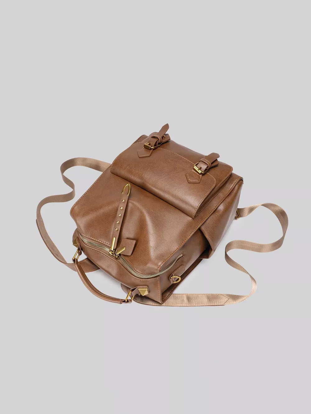Vintage Style Leather Backpack Bag, image 6