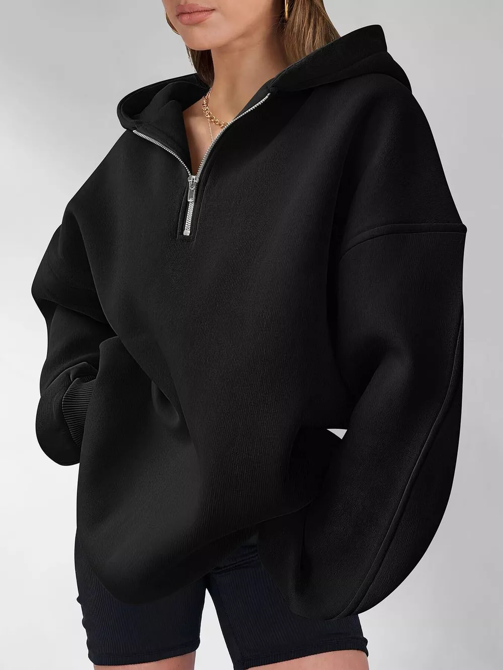 Oversized Quarter-Zip Hoodie, image 9