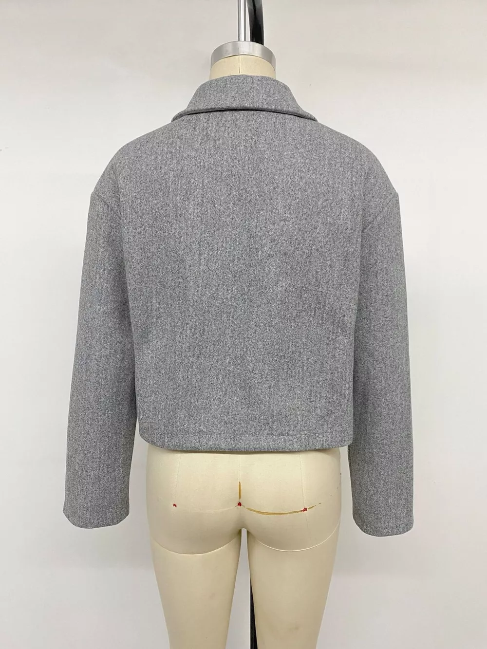 Zip Up Cropped Shacket with Flap Pockets, image 16
