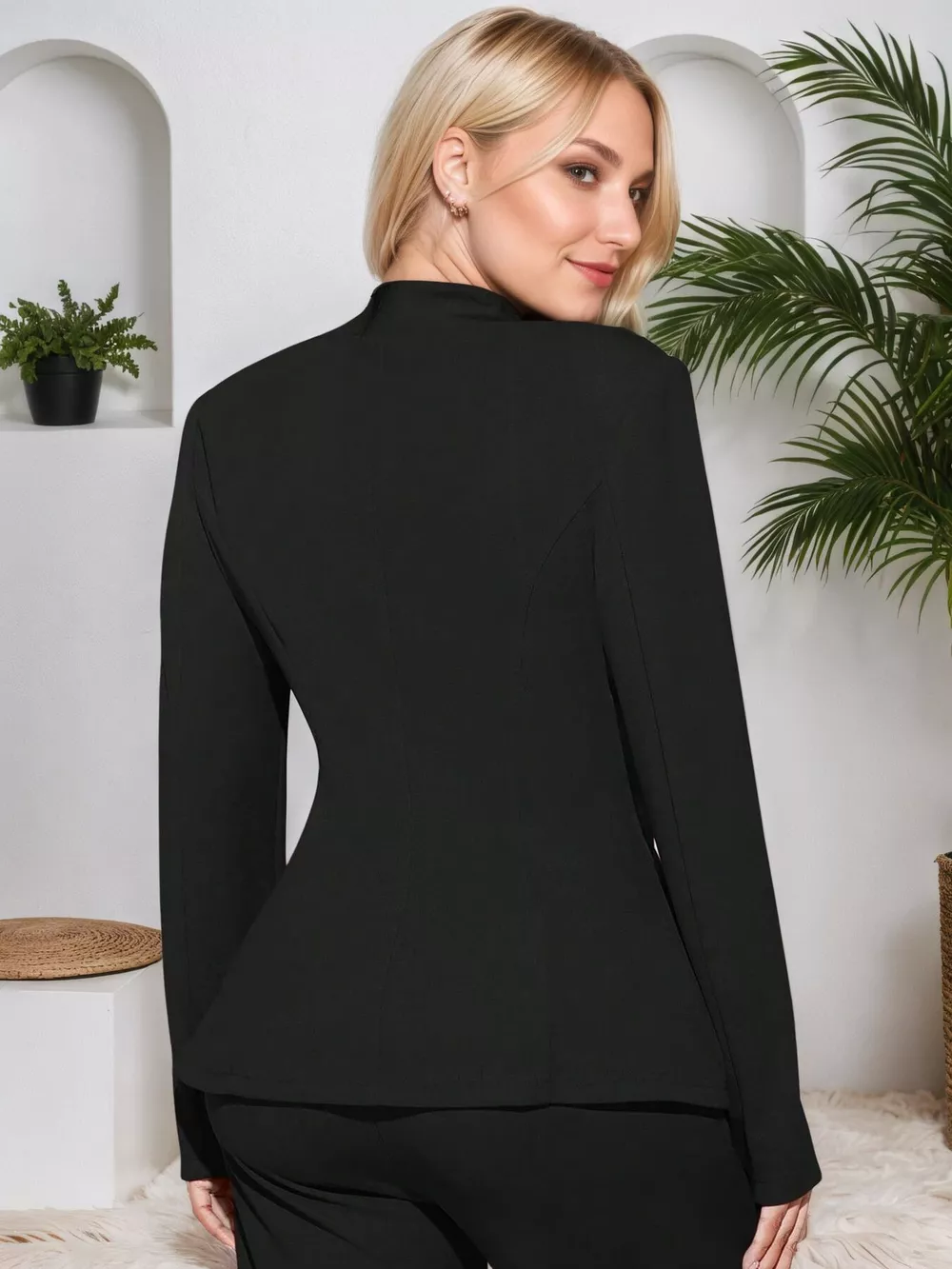 Single-Button Slim Fit Blazer, image 3