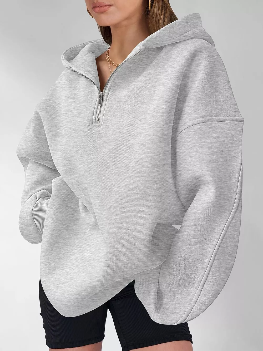 Oversized Quarter-Zip Hoodie, image 10