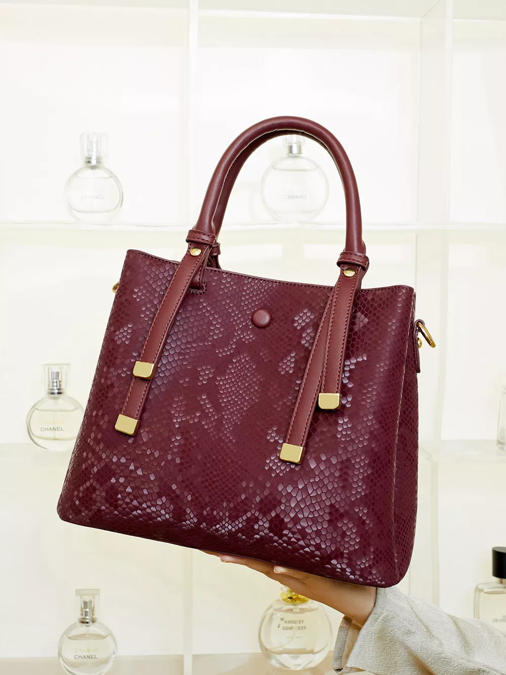 Snakeskin Pattern Handbag, image 7